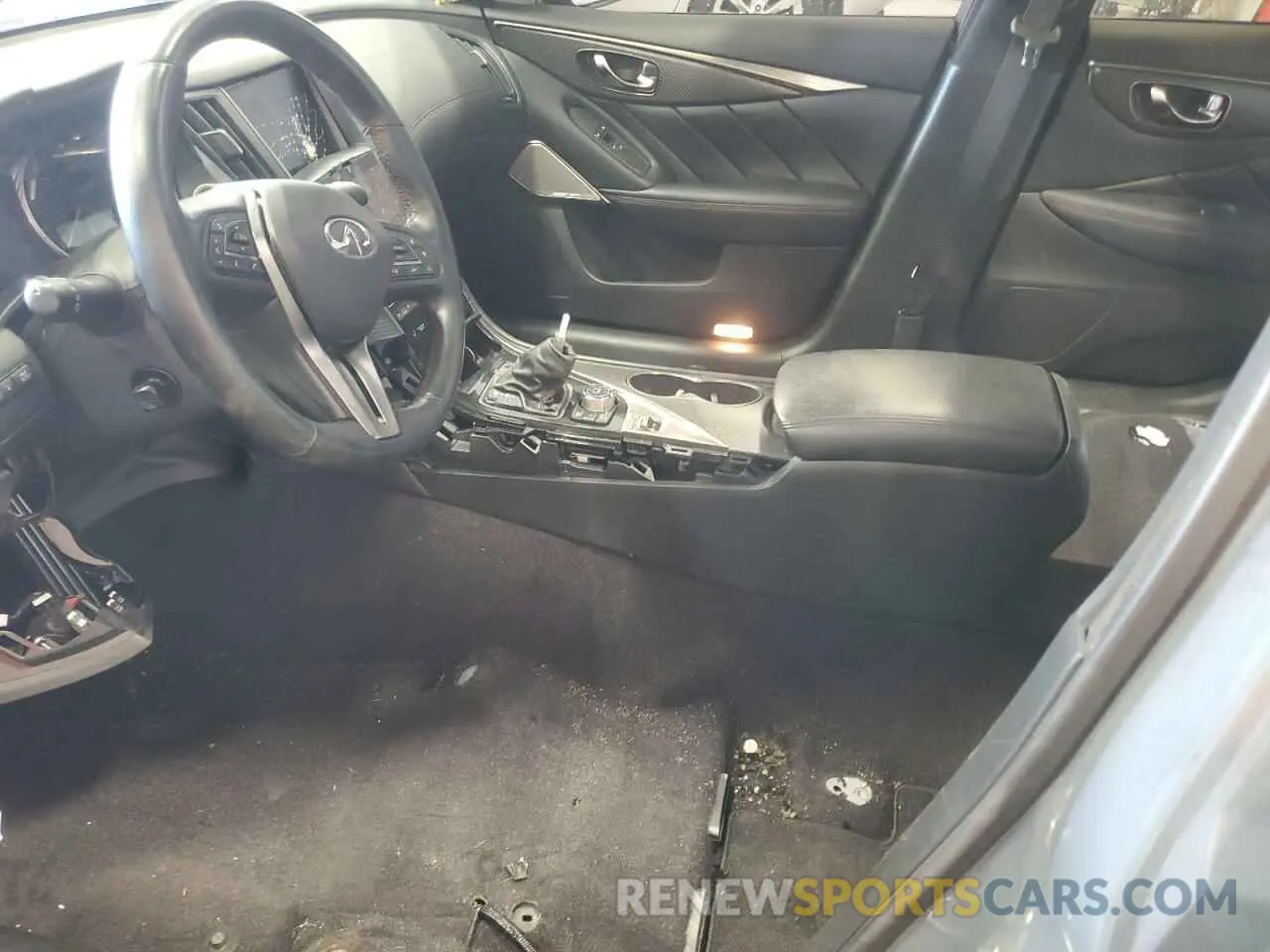 7 fotografías del automóvil dañado JN1FV7DR4MM880053 INFINITI Q50 2021