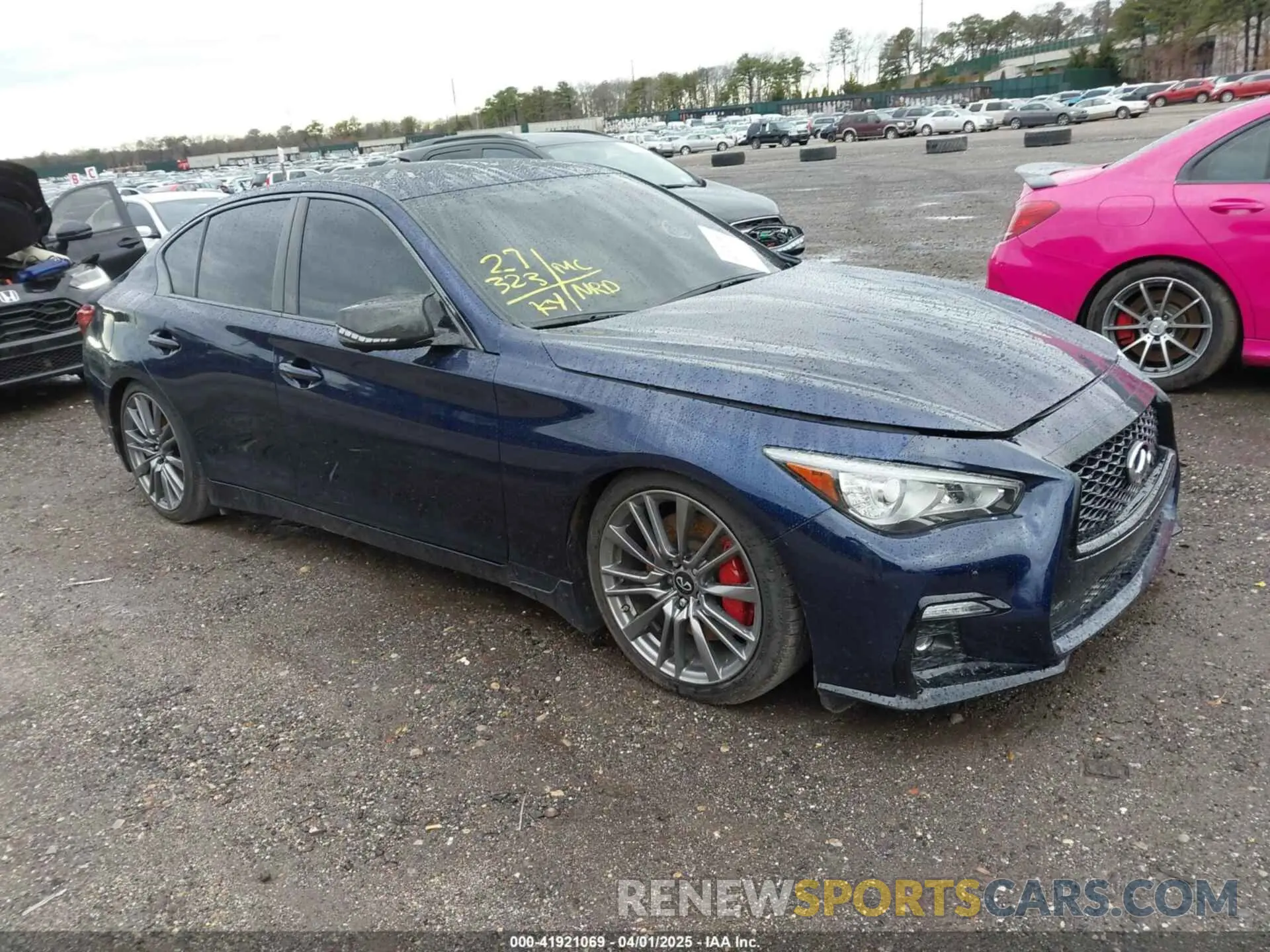 1 fotografías del automóvil dañado JN1FV7DR7MM880161 INFINITI Q50 2021