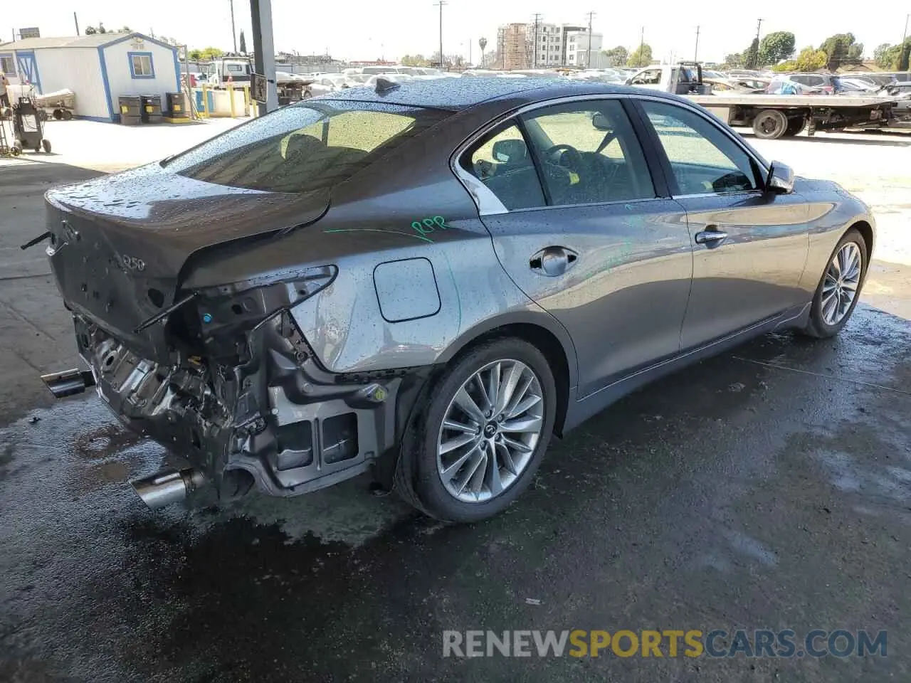 3 fotografías del automóvil dañado JN1EV7BP1NM310610 INFINITI Q50 2022