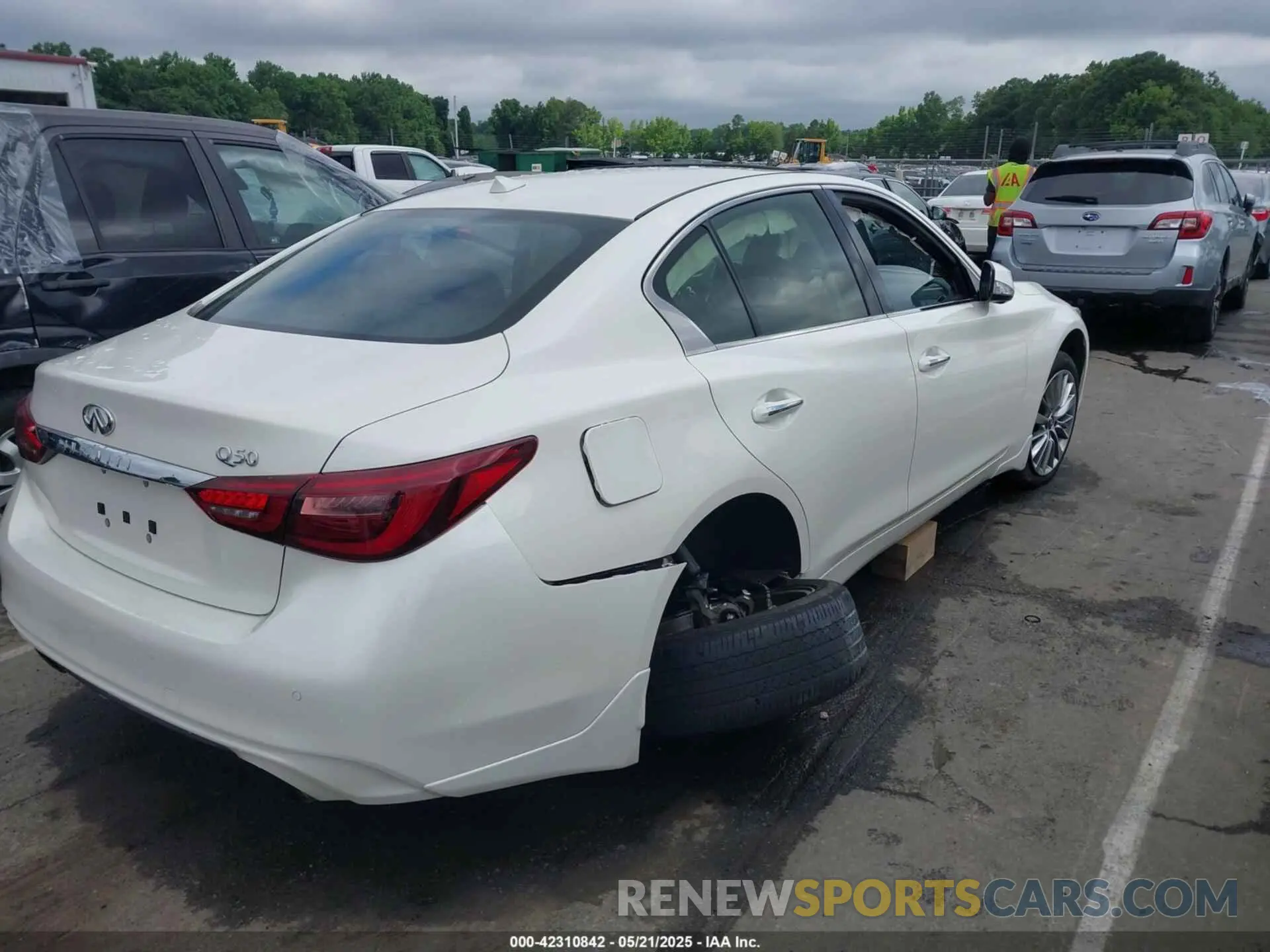 6 fotografías del automóvil dañado JN1EV7BP2NM311118 INFINITI Q50 2022