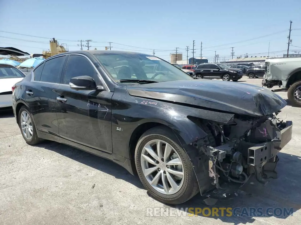 4 fotografías del automóvil dañado JN1EV7BP5NM310738 INFINITI Q50 2022