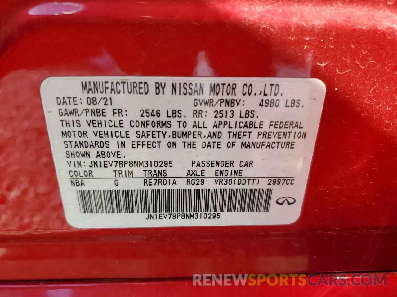 13 fotografías del automóvil dañado JN1EV7BP8NM310295 INFINITI Q50 2022