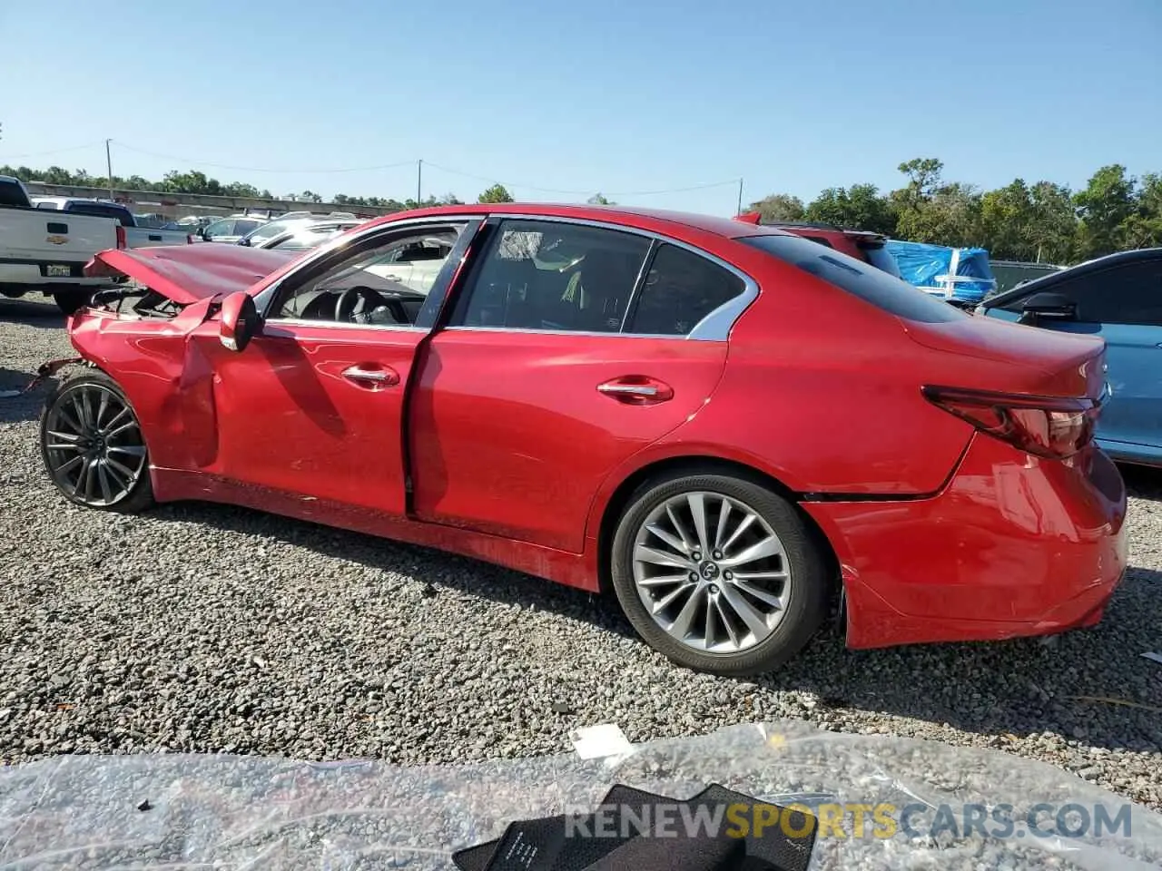 2 fotografías del automóvil dañado JN1EV7BP8NM310295 INFINITI Q50 2022