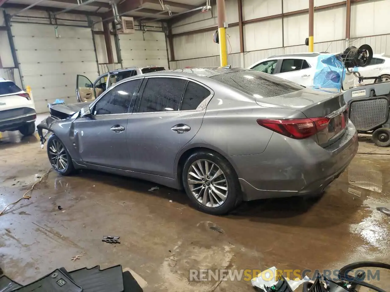 2 fotografías del automóvil dañado JN1EV7BR4NM342033 INFINITI Q50 2022