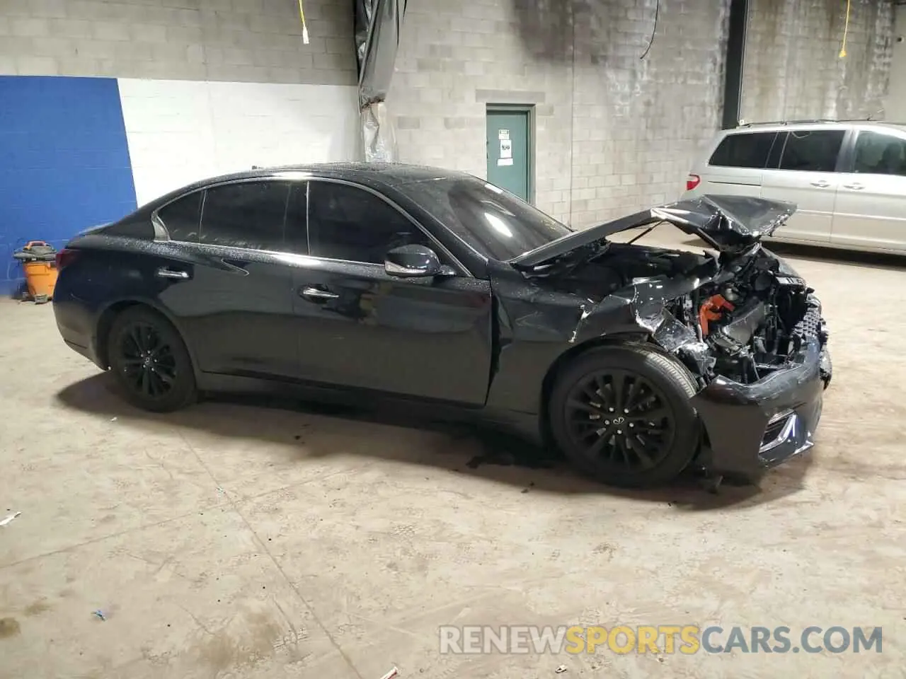 4 fotografías del automóvil dañado JN1EV7BR8NM340673 INFINITI Q50 2022