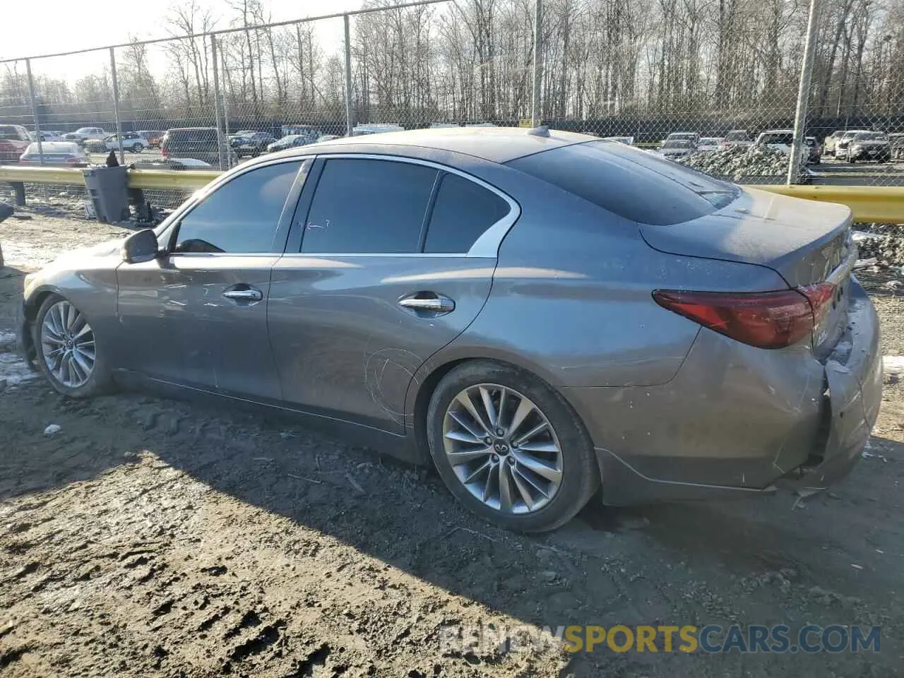 2 fotografías del automóvil dañado JN1EV7BRXNM340576 INFINITI Q50 2022