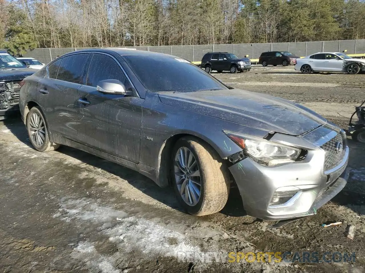 4 fotografías del automóvil dañado JN1EV7BRXNM340576 INFINITI Q50 2022