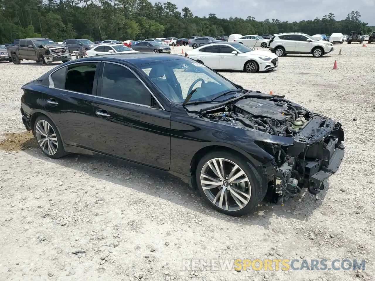 4 fotografías del automóvil dañado JN1EV7CP8NM310019 INFINITI Q50 2022
