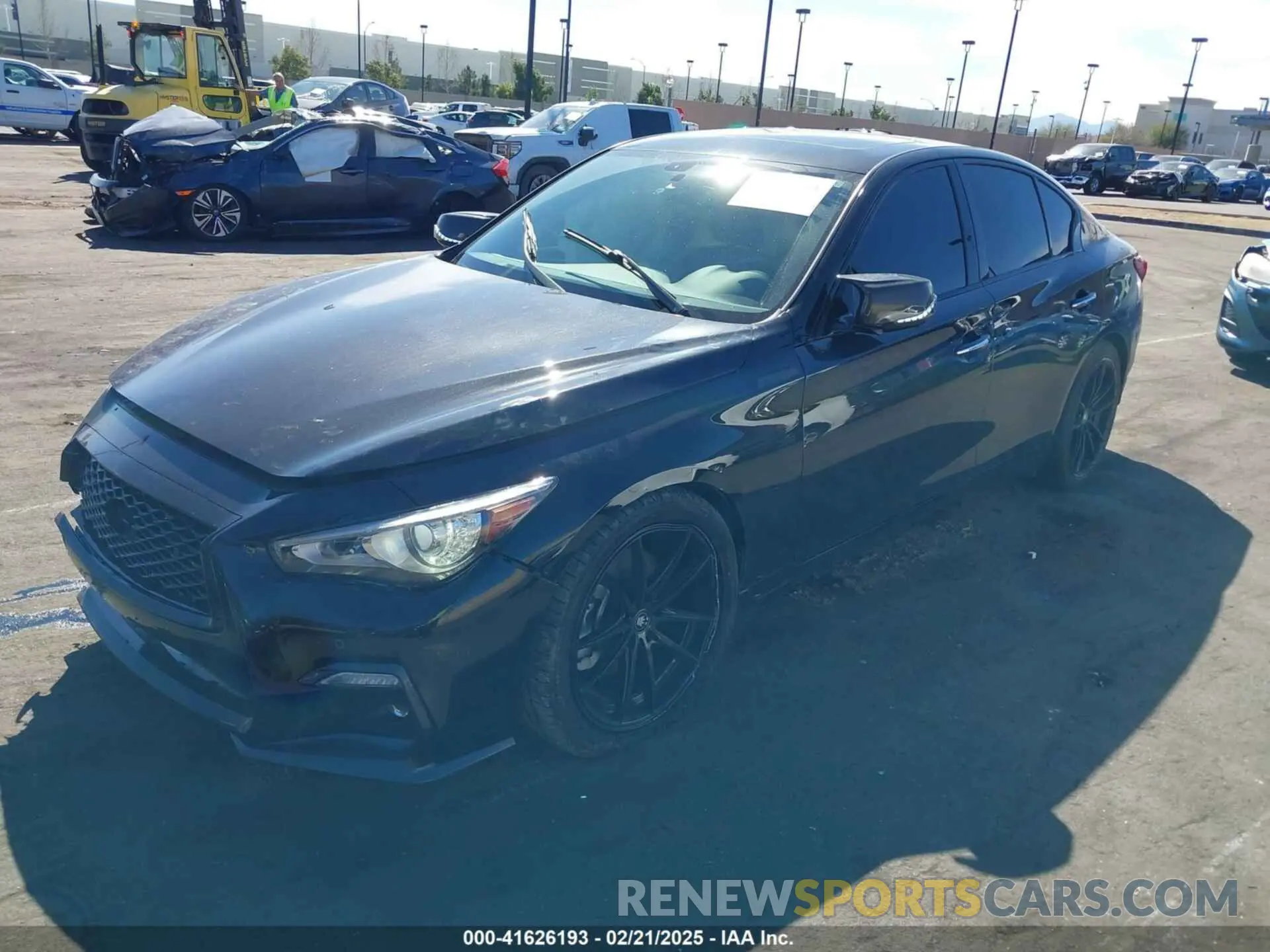 2 fotografías del automóvil dañado JN1EV7CPXNM310281 INFINITI Q50 2022