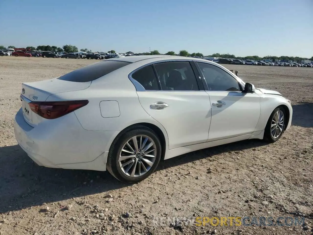 3 fotografías del automóvil dañado JN1EV7BP9PM512260 INFINITI Q50 2023