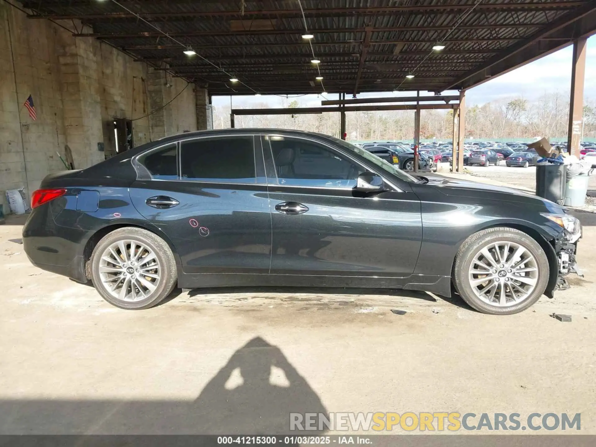 14 fotografías del automóvil dañado JN1EV7BR0PM542376 INFINITI Q50 2023