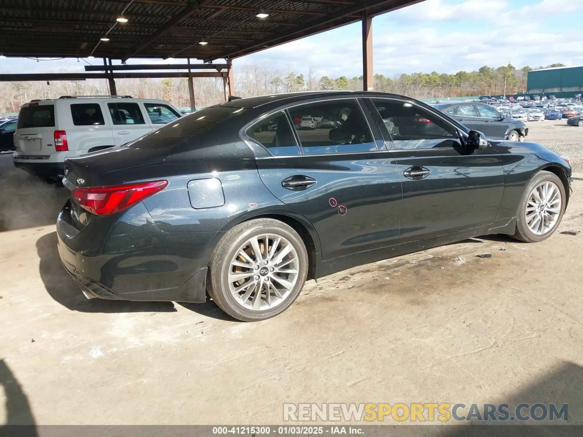 4 fotografías del automóvil dañado JN1EV7BR0PM542376 INFINITI Q50 2023