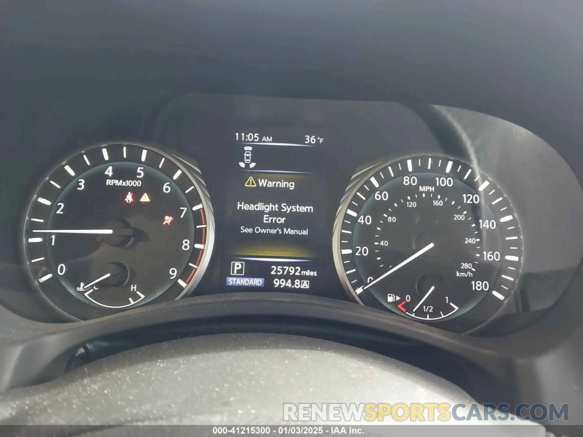 7 fotografías del automóvil dañado JN1EV7BR0PM542376 INFINITI Q50 2023