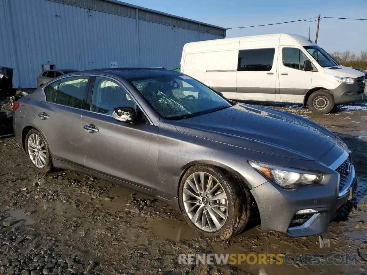 4 fotografías del automóvil dañado JN1EV7BR1PM543228 INFINITI Q50 2023