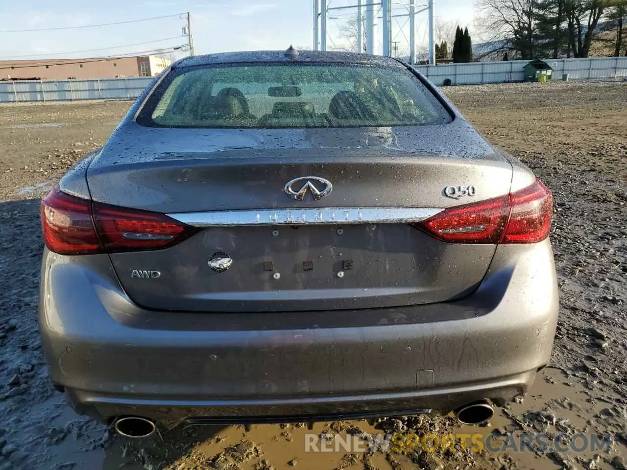 6 fotografías del automóvil dañado JN1EV7BR1PM543228 INFINITI Q50 2023