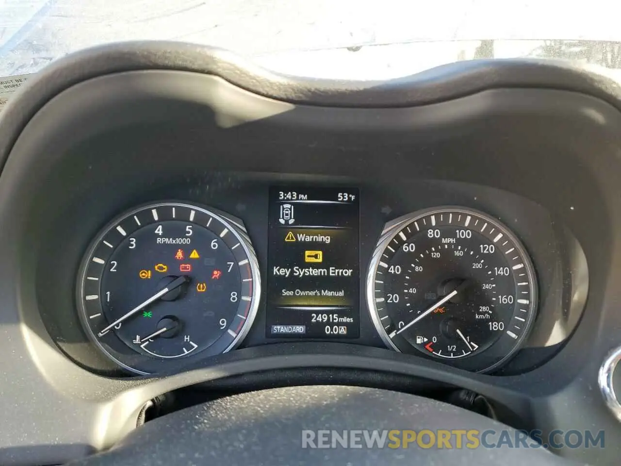 9 fotografías del automóvil dañado JN1EV7BR1PM543228 INFINITI Q50 2023