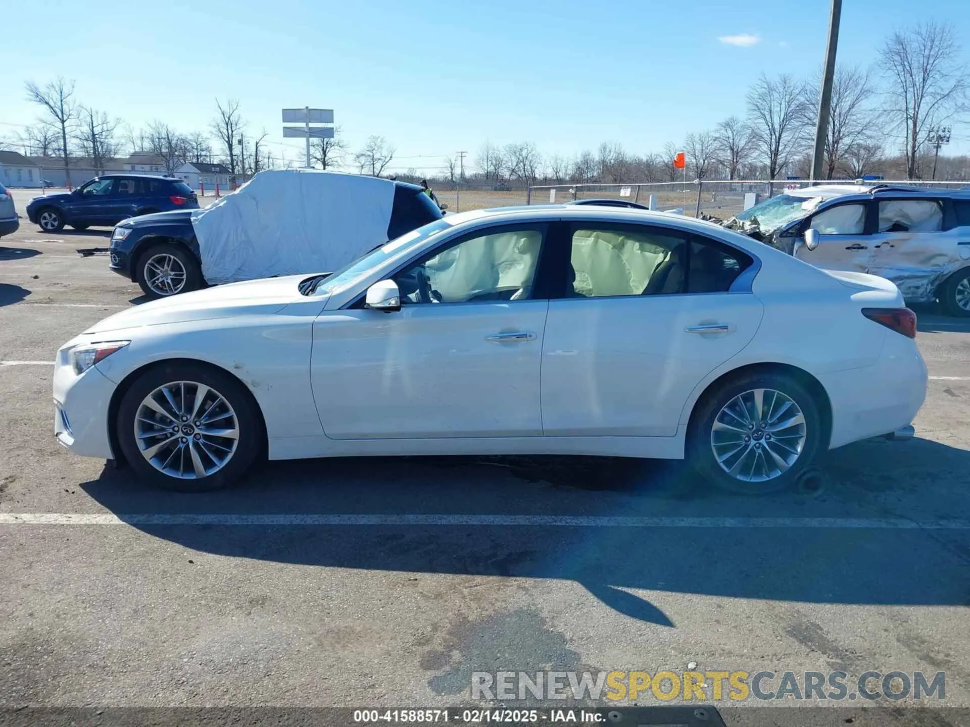 14 fotografías del automóvil dañado JN1EV7BRXPM542112 INFINITI Q50 2023