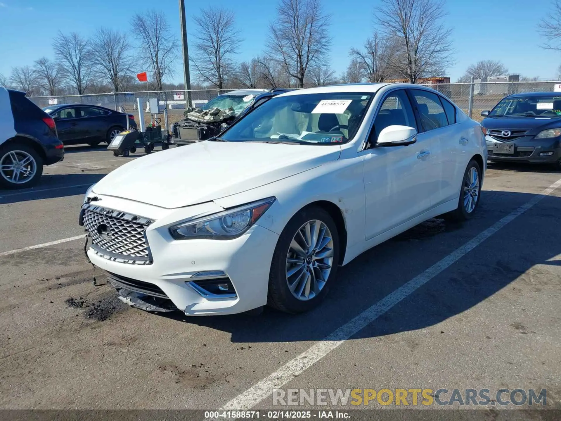 2 fotografías del automóvil dañado JN1EV7BRXPM542112 INFINITI Q50 2023