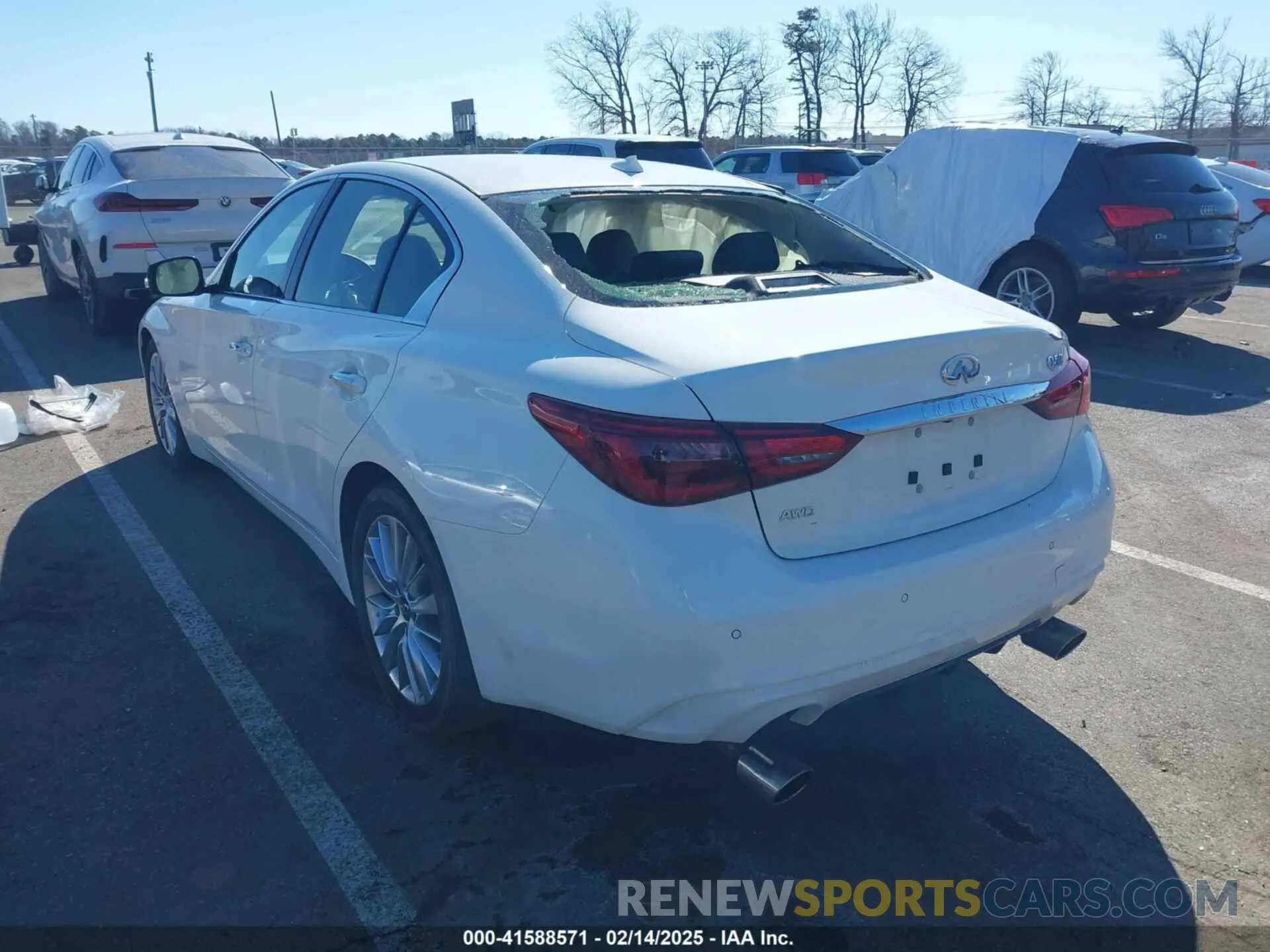 3 fotografías del automóvil dañado JN1EV7BRXPM542112 INFINITI Q50 2023