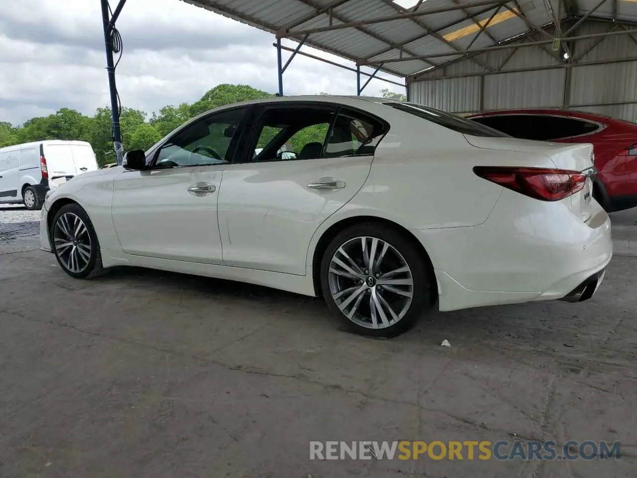 2 fotografías del automóvil dañado JN1EV7CP4PM510947 INFINITI Q50 2023