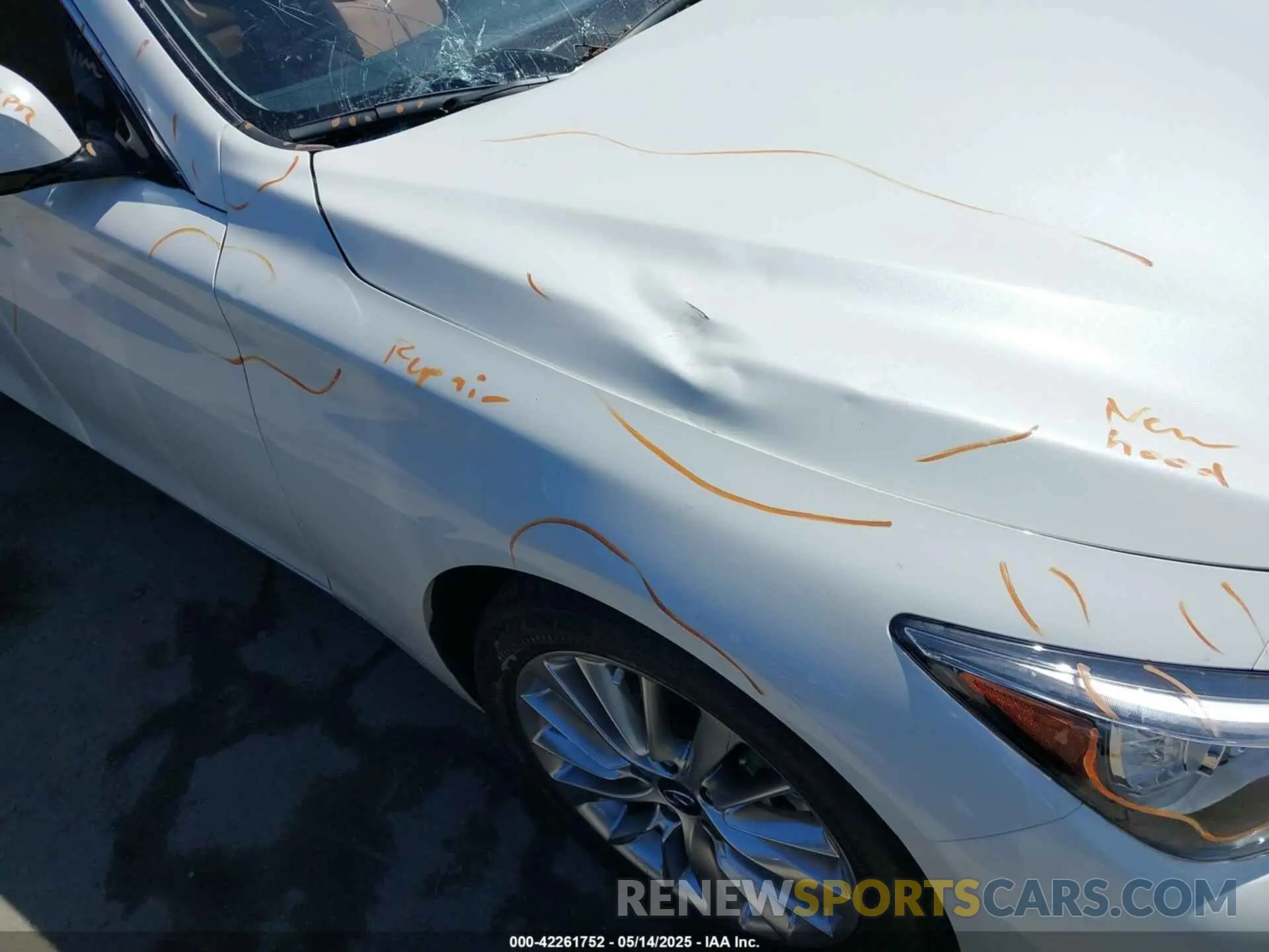 6 fotografías del automóvil dañado JN1EV7BP5RM601925 INFINITI Q50 2024