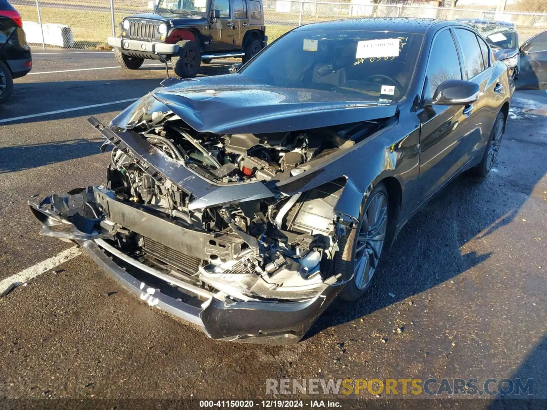 6 fotografías del automóvil dañado JN1FV7DR5RM680385 INFINITI Q50 2024