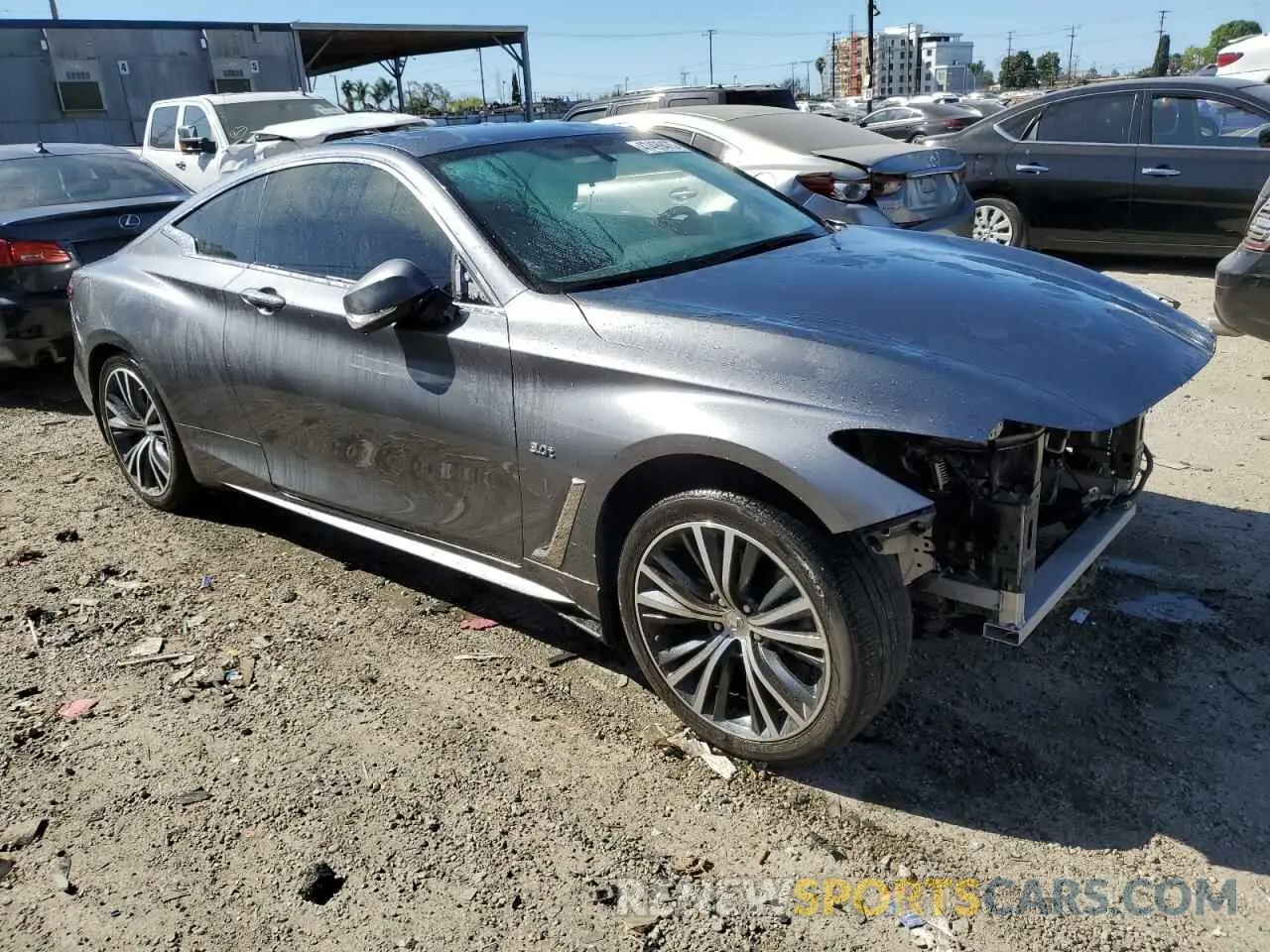 4 fotografías del automóvil dañado JN1EV7EK8KM230880 INFINITI Q60 2019