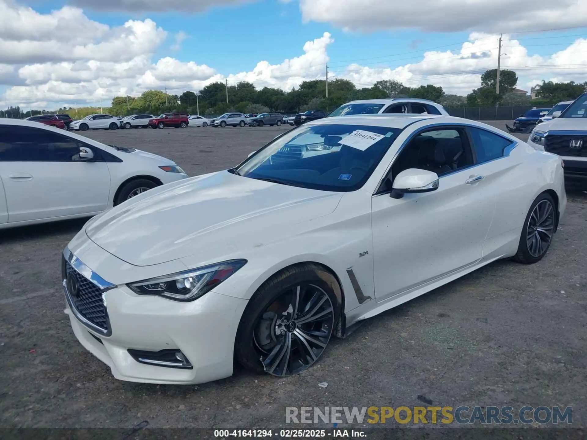 2 fotografías del automóvil dañado JN1EV7EK2LM340406 INFINITI Q60 2020