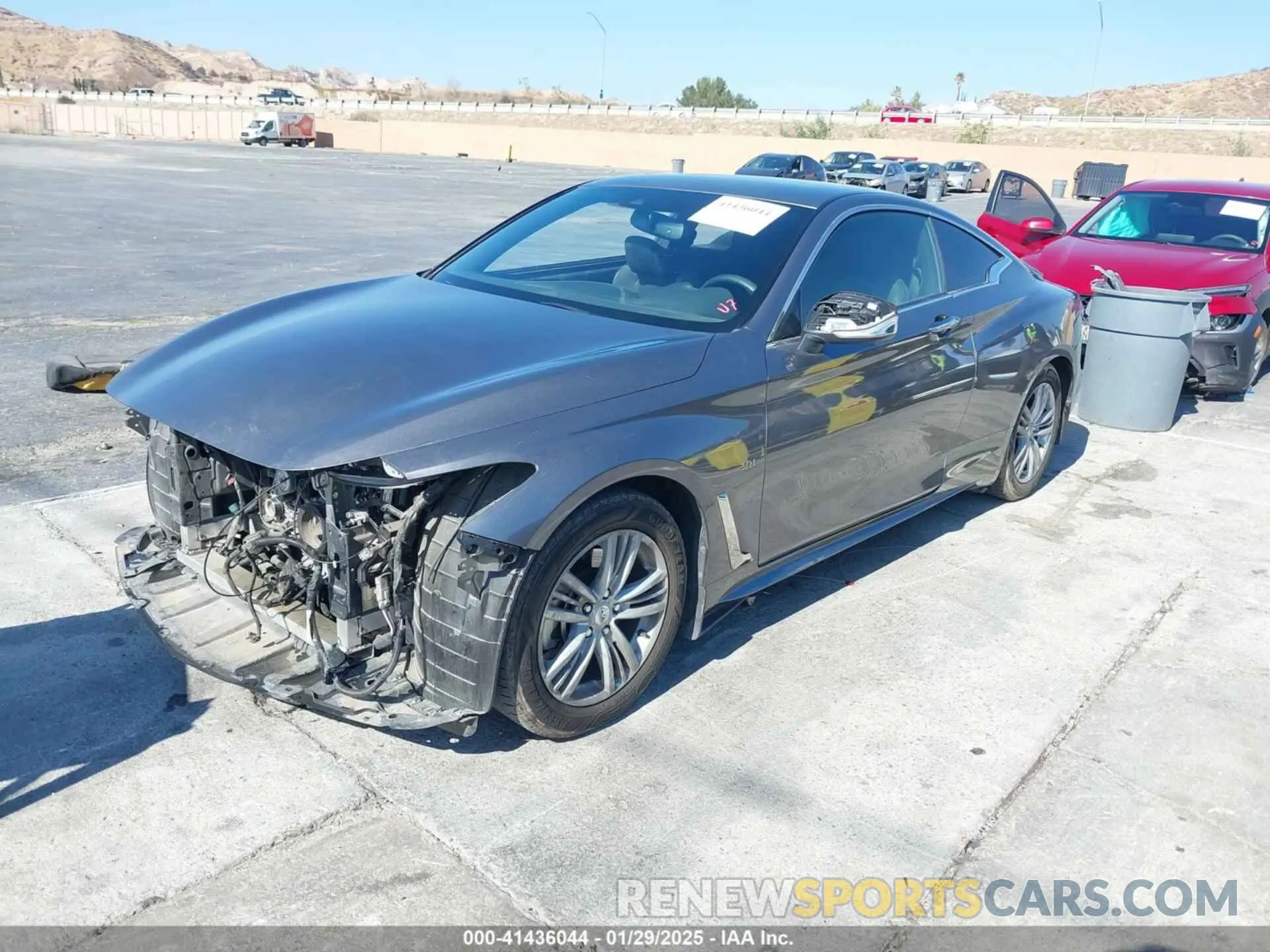 2 fotografías del automóvil dañado JN1EV7EK2LM341099 INFINITI Q60 2020