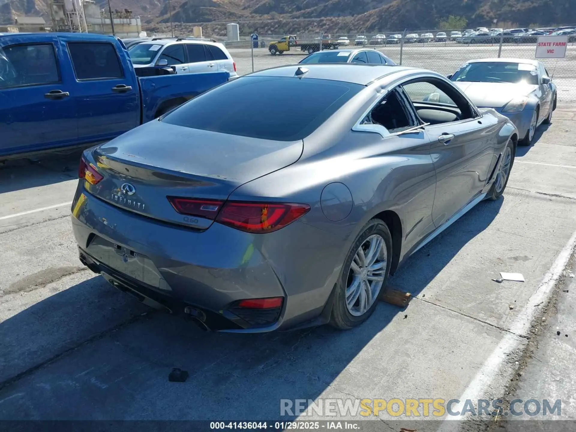 4 fotografías del automóvil dañado JN1EV7EK2LM341099 INFINITI Q60 2020