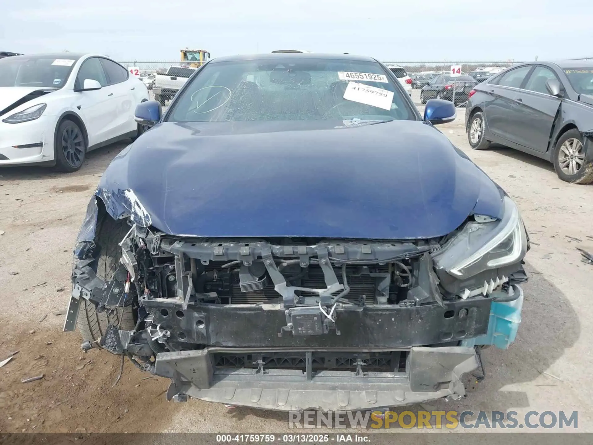 13 fotografías del automóvil dañado JN1EV7EK3LM340091 INFINITI Q60 2020