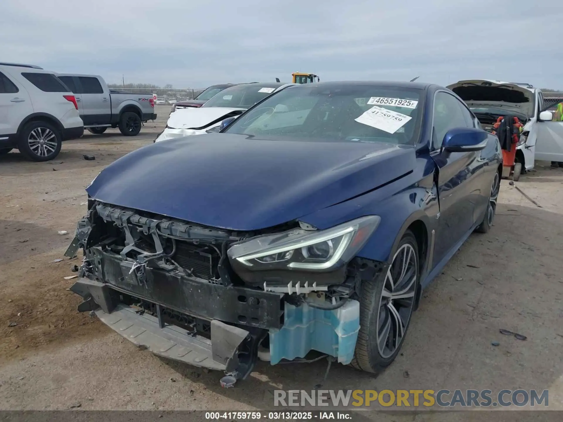 2 fotografías del automóvil dañado JN1EV7EK3LM340091 INFINITI Q60 2020