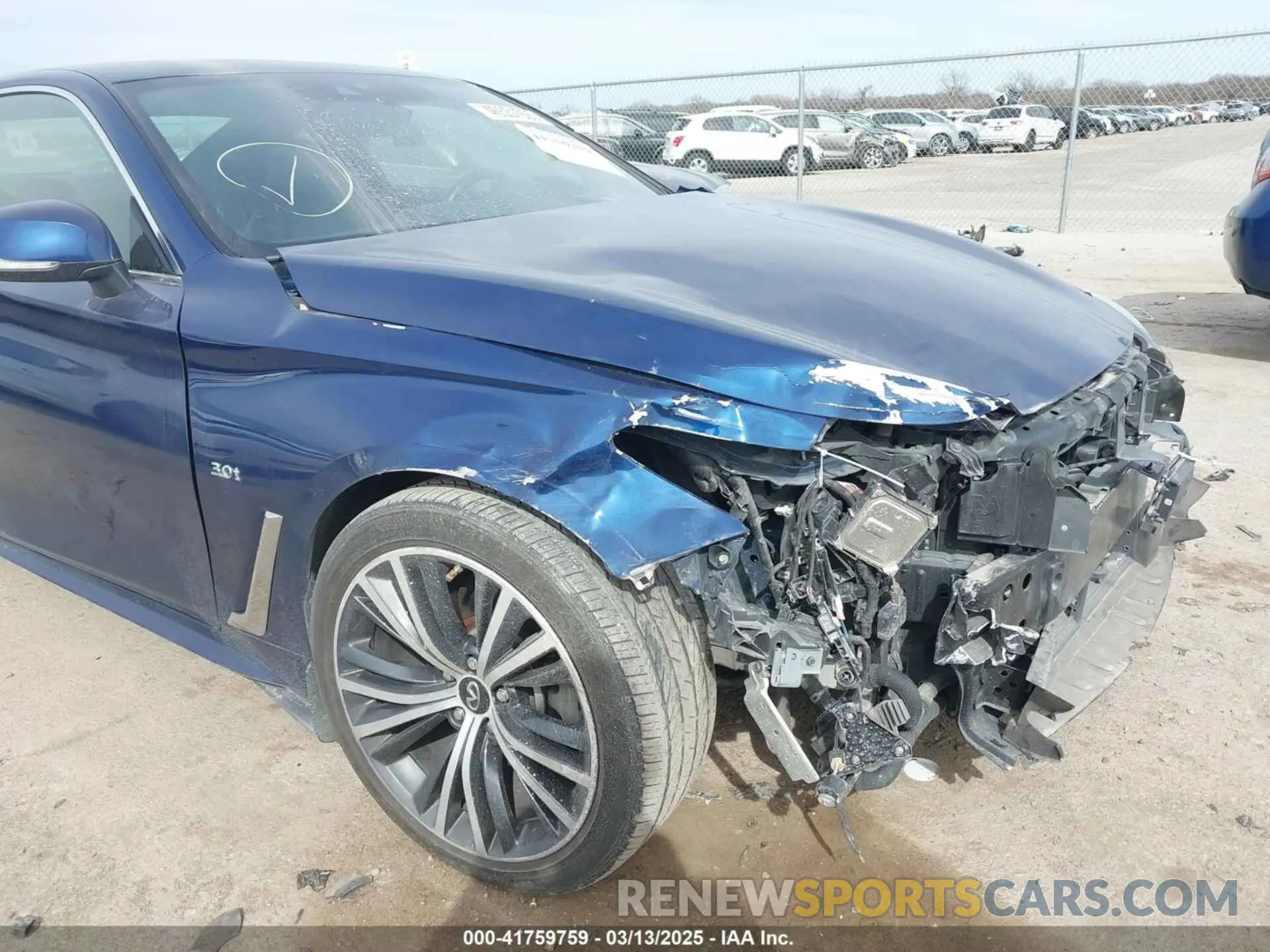 6 fotografías del automóvil dañado JN1EV7EK3LM340091 INFINITI Q60 2020