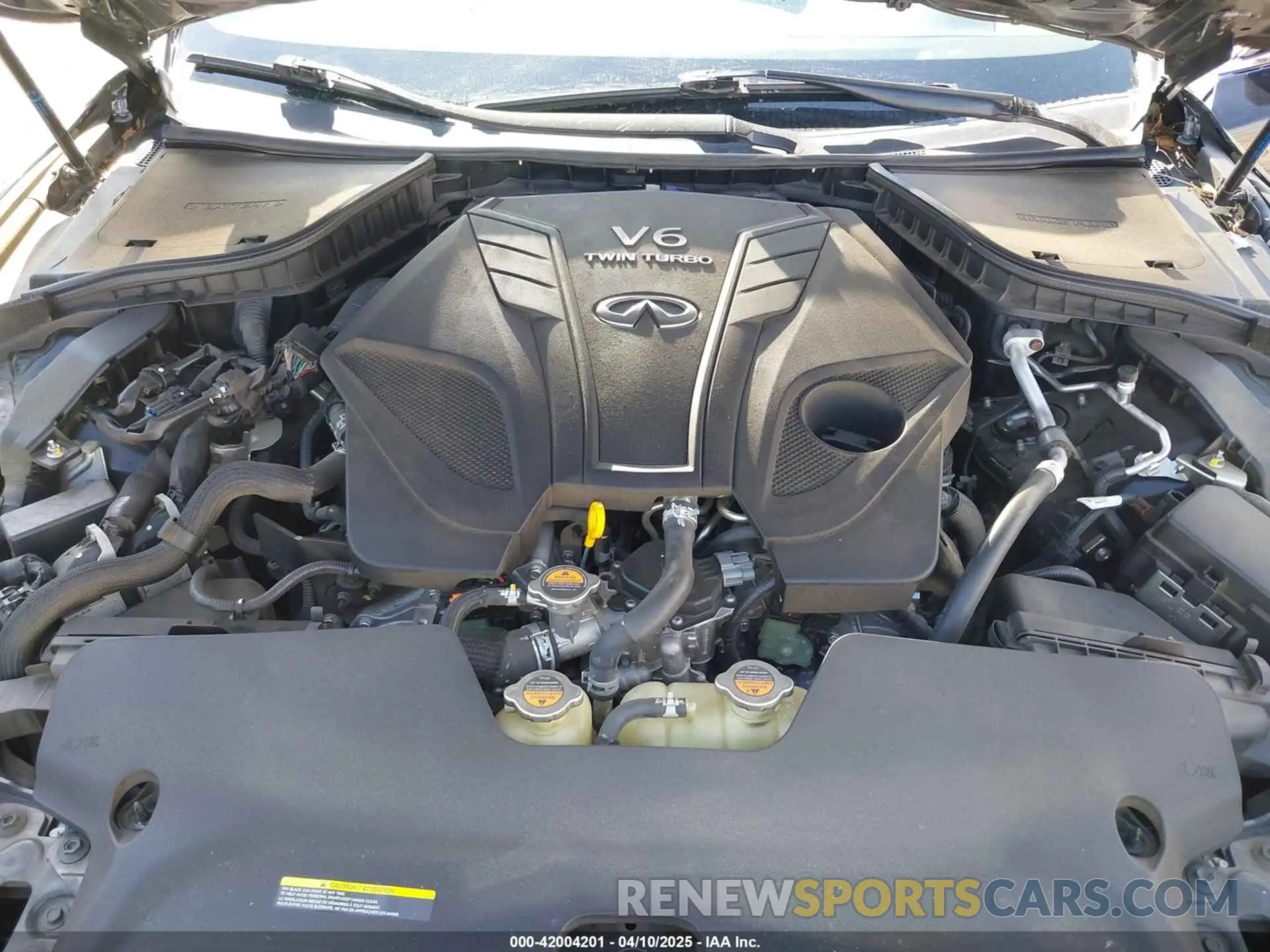 10 fotografías del automóvil dañado JN1EV7EK6LM340201 INFINITI Q60 2020
