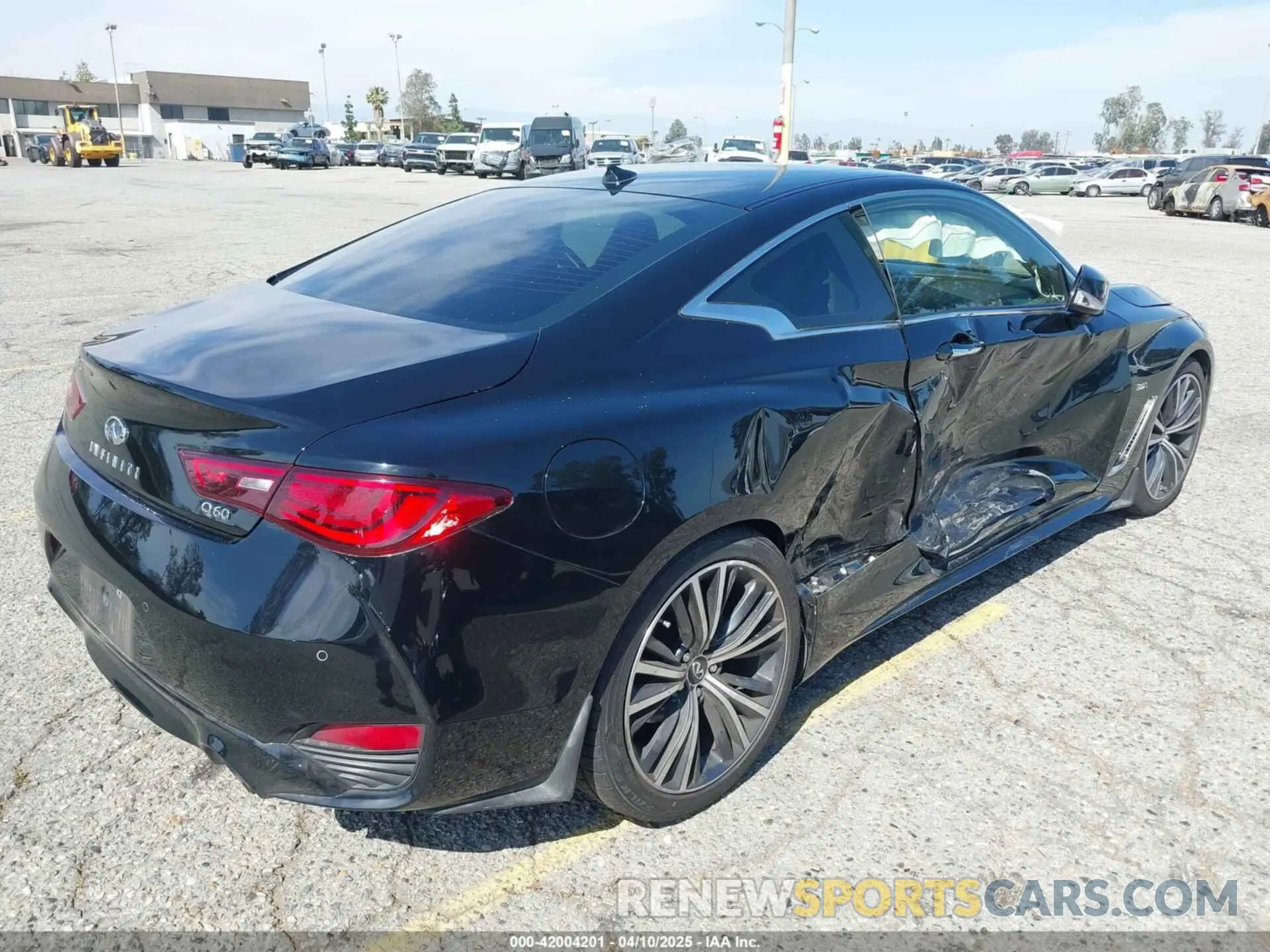 4 fotografías del automóvil dañado JN1EV7EK6LM340201 INFINITI Q60 2020