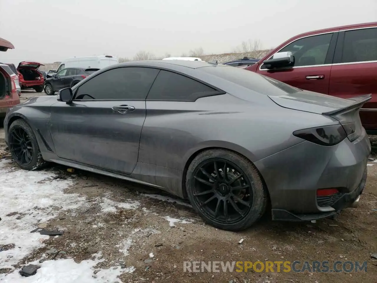 2 fotografías del automóvil dañado JN1EV7EL2LM380588 INFINITI Q60 2020