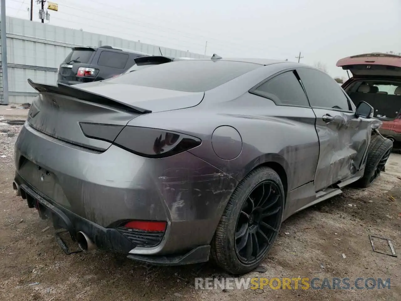 3 fotografías del automóvil dañado JN1EV7EL2LM380588 INFINITI Q60 2020