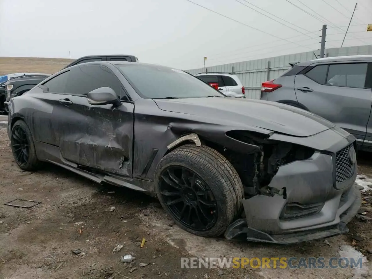 4 fotografías del automóvil dañado JN1EV7EL2LM380588 INFINITI Q60 2020