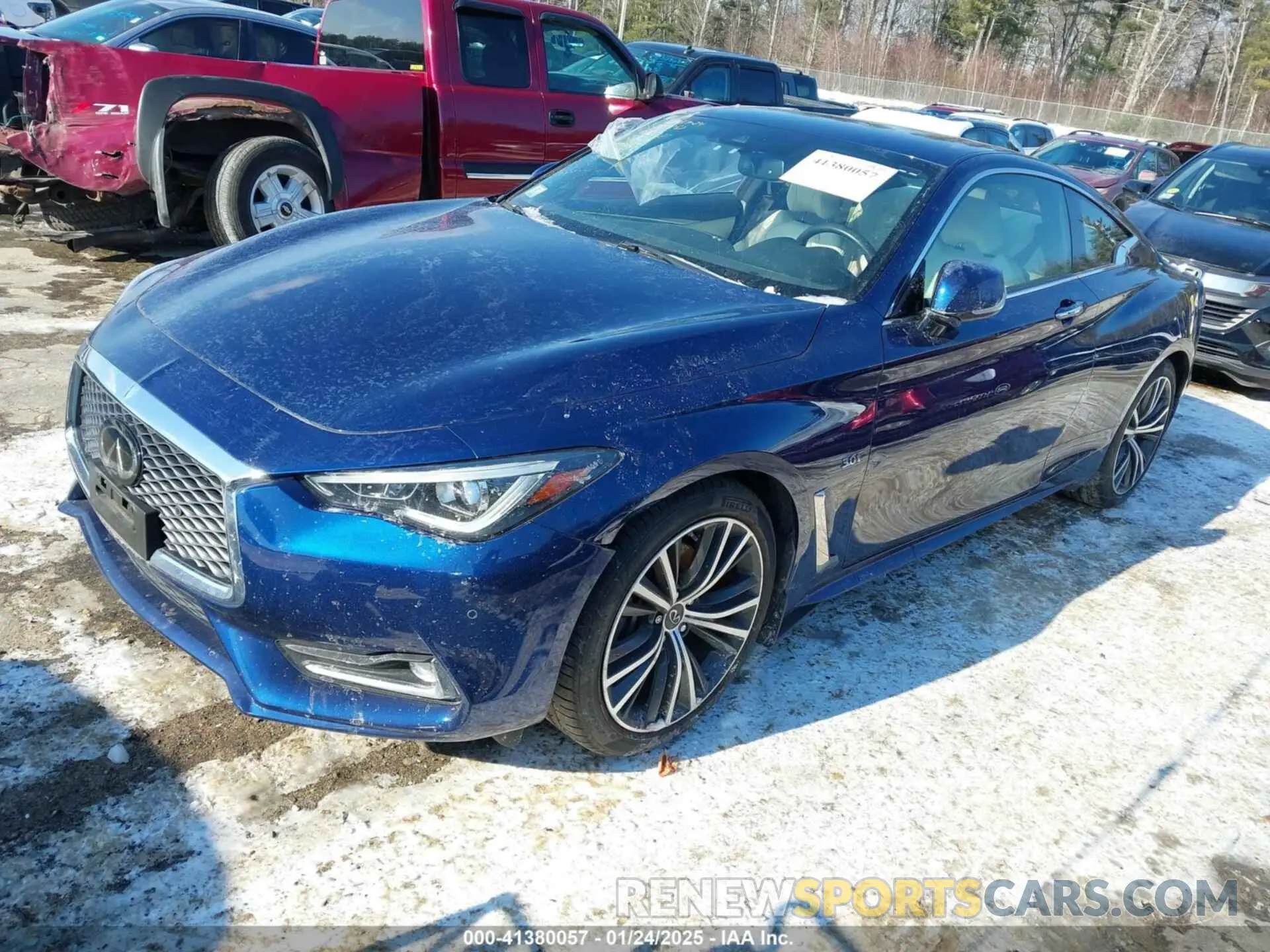2 fotografías del automóvil dañado JN1EV7EL3LM380213 INFINITI Q60 2020