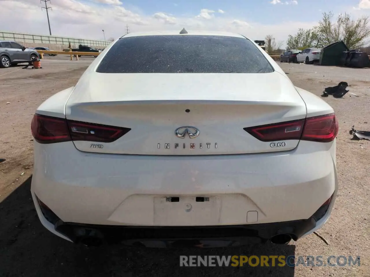 6 fotografías del automóvil dañado JN1EV7EL6LM380500 INFINITI Q60 2020