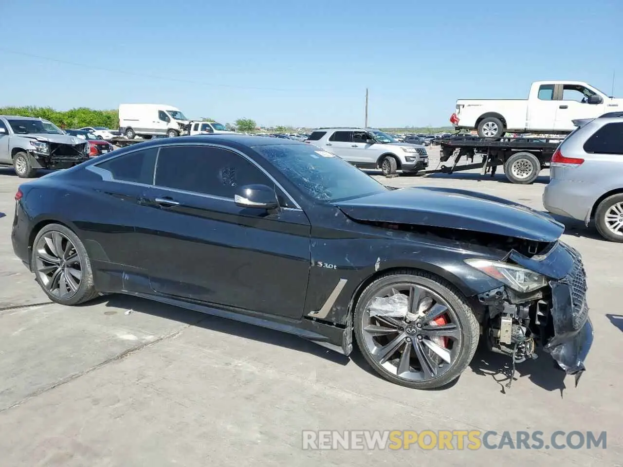 4 fotografías del automóvil dañado JN1FV7EL9LM460040 INFINITI Q60 2020