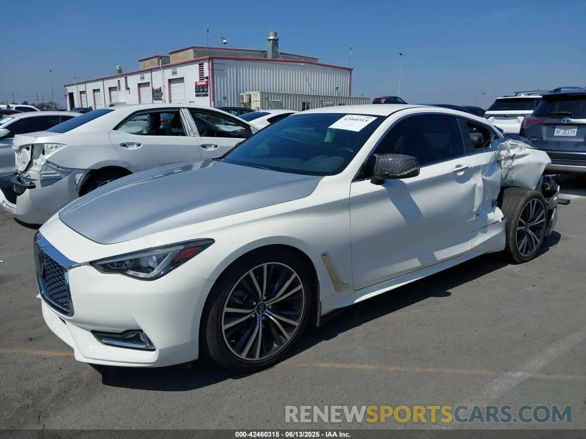 2 fotografías del automóvil dañado JN1EV7JK9MM410104 INFINITI Q60 2021