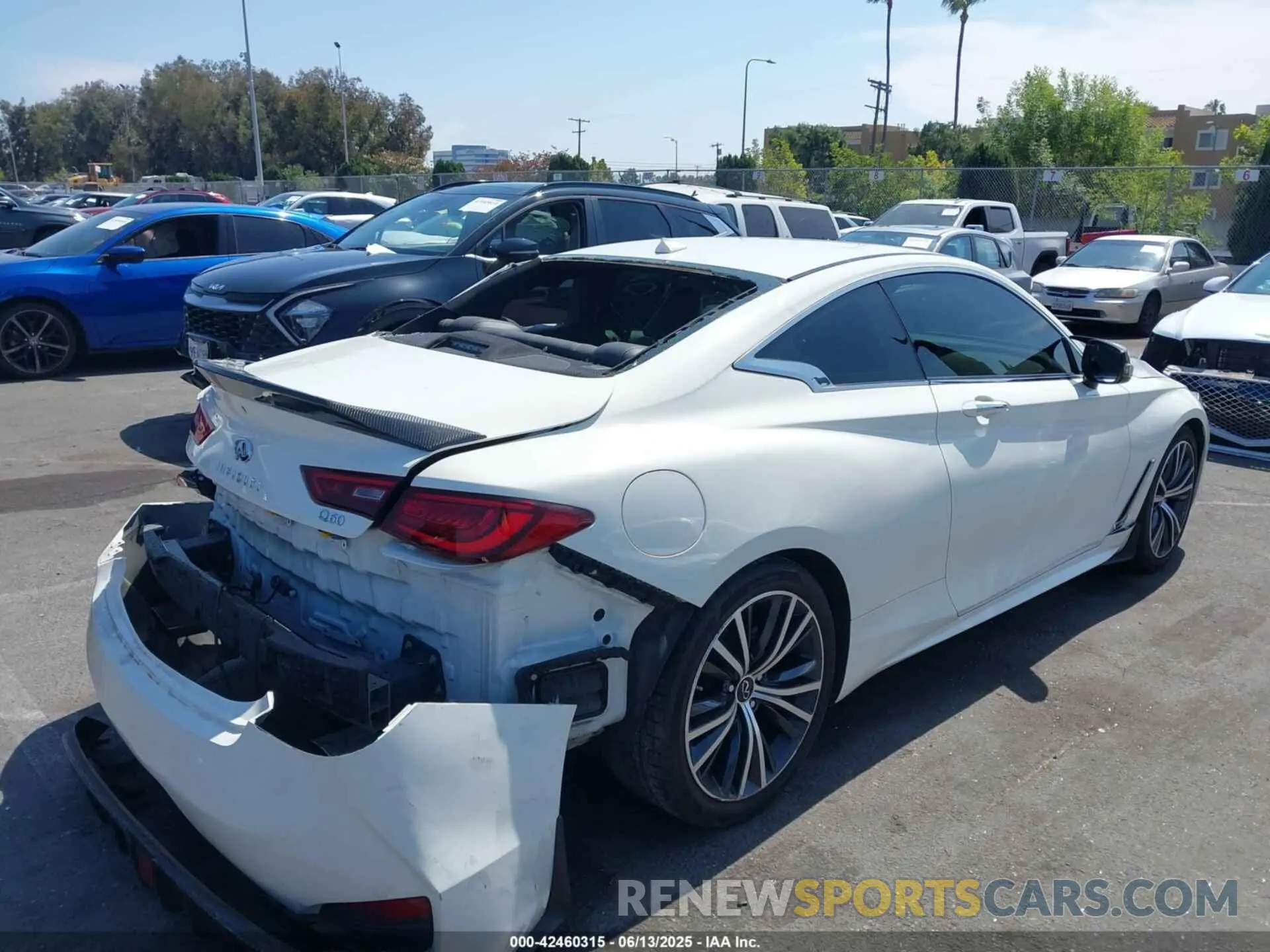 4 fotografías del automóvil dañado JN1EV7JK9MM410104 INFINITI Q60 2021