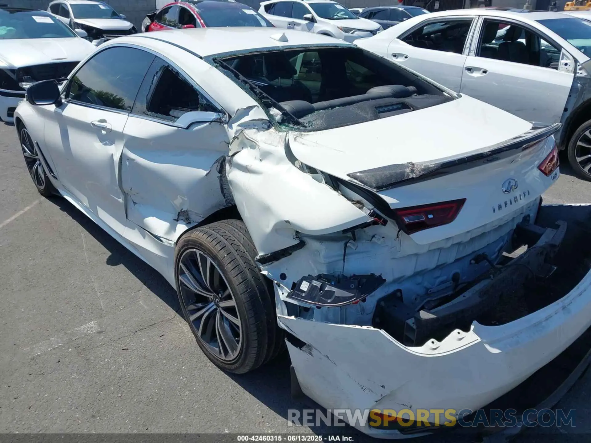 6 fotografías del automóvil dañado JN1EV7JK9MM410104 INFINITI Q60 2021