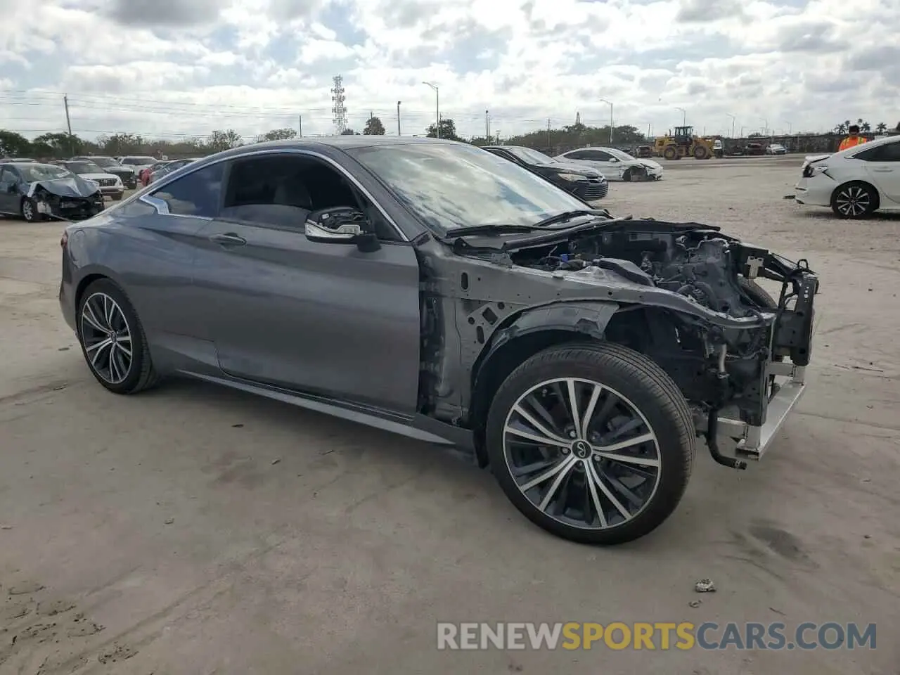 4 fotografías del automóvil dañado JN1EV7JK9MM411057 INFINITI Q60 2021