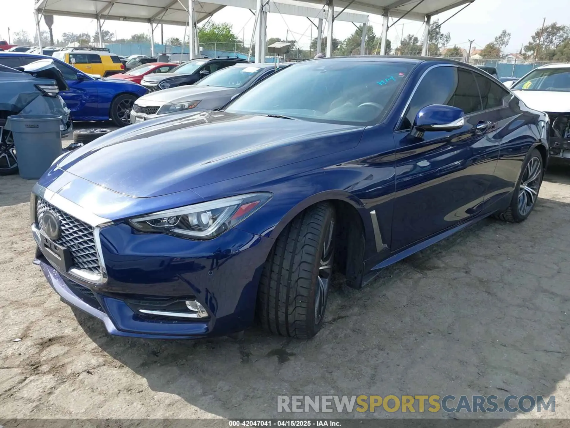 2 fotografías del automóvil dañado JN1EV7KK7MM411041 INFINITI Q60 2021
