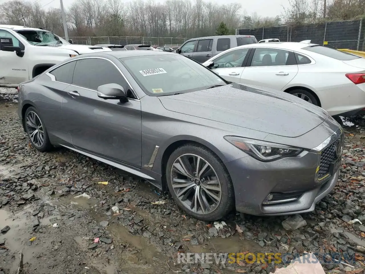 4 fotografías del automóvil dañado JN1EV7KL6MM470350 INFINITI Q60 2021