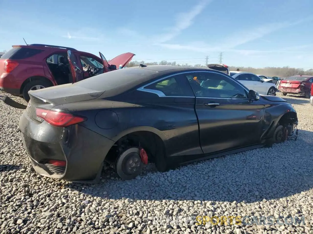 3 fotografías del automóvil dañado JN1FV7LK1MM530447 INFINITI Q60 2021
