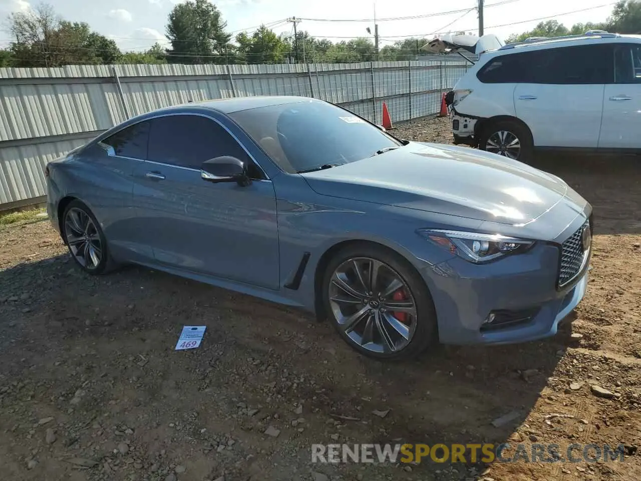 4 fotografías del automóvil dañado JN1FV7LL7MM560206 INFINITI Q60 2021