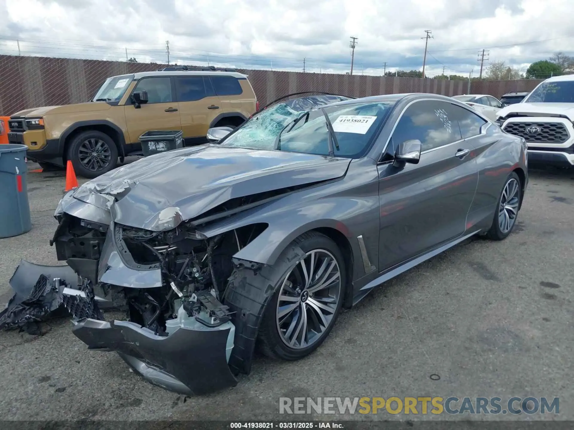 2 fotografías del automóvil dañado JN1EV7JK9NM600258 INFINITI Q60 2022